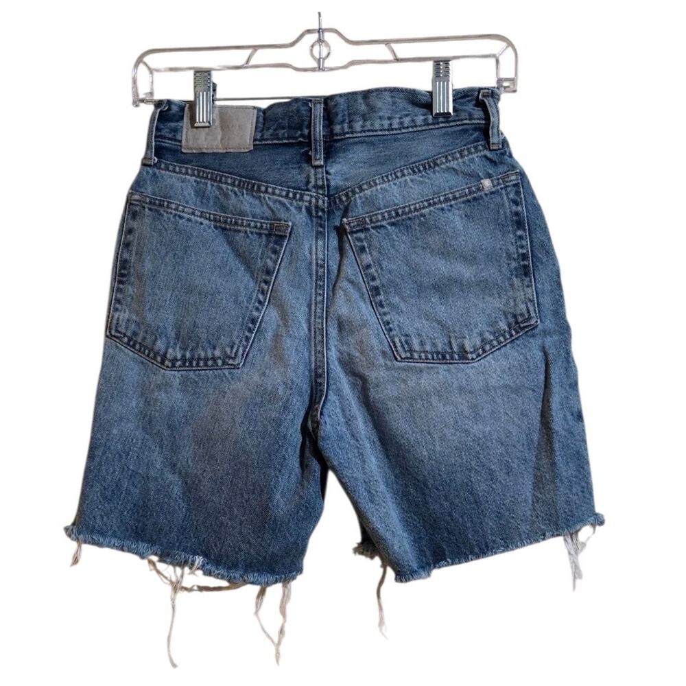 Everlane The Rigid Way High Short Organic Cotton Denim Cutoff Distressed Shorts - Picture 6 of 10